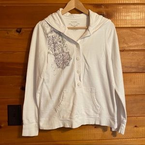 Soma white button up hoodie